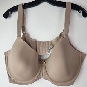 Leading Lady 5224 Full Coverage‎ Underwire Bra 44C Beige Smooth Comfort T-Shirt